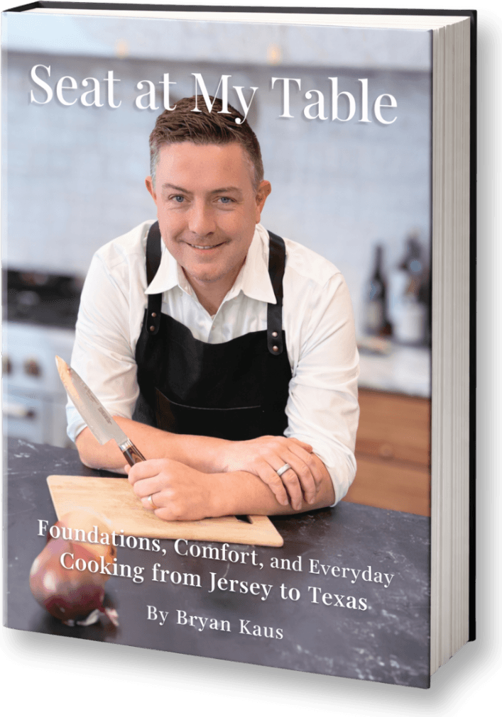 Cover of the cookbook A Seat at My Table by Bryan Kaus